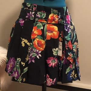 High rise floral shorts